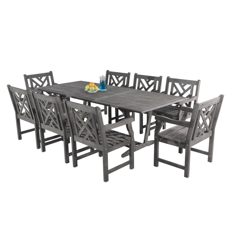 Lark Manor Aleha Rectangular 8 Person Outdoor Dining Set & Reviews